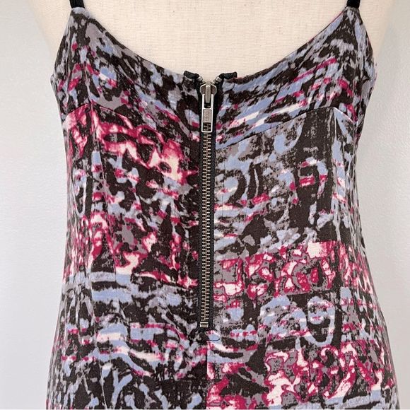 Silence + Noise Abstract Print Tank Mini Dress Large - Picture 3 of 12
